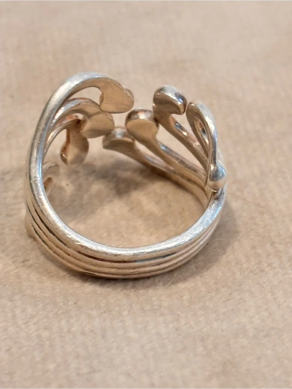 Vintage Designer 925 Sterling Silver Multi-Band Sculptural Ring - Size 6.5